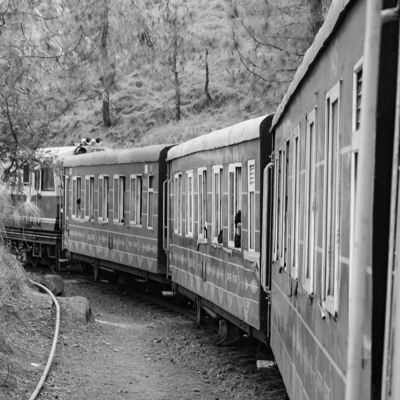 Sleeper train gliding through sunrise across the Alps